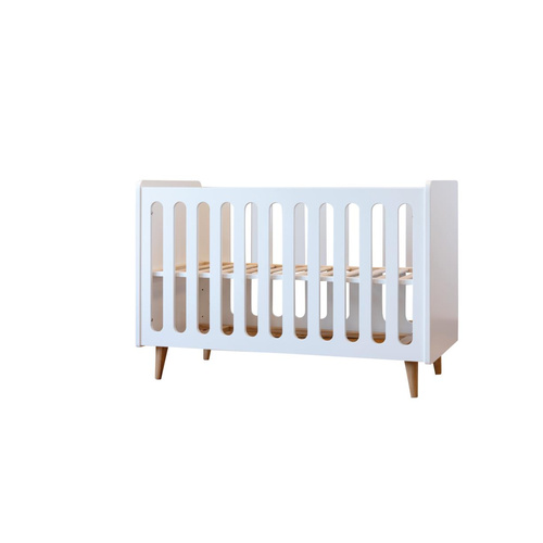 BABY BED 140x70cm BOHO WHITE OMVORMBAAR TOT ZITBANK